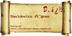 Davidovics Ágnes névjegykártya